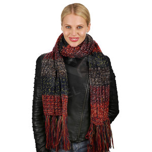 Online Sale Customized Winter Warm Unisex Mufflers Custom Wholesale High Quality Contrast Color Stripe <b>Scarf</b> - Product Image 3