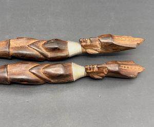 Ensemble de couverts en bois rustique moderne, vaisselle durable avec texture de grain naturel - Product Image 5