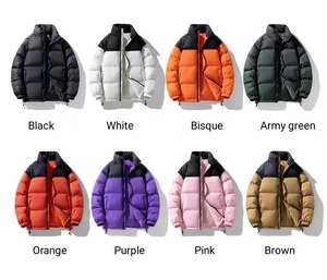 Trendy <b>Women's</b> <b>Plus</b> <b>Size</b> Puffer <b>Jacket</b> Solid Color 100% Polyester Material Stand Zipper Breathable Bomber <b>Jackets</b> for Winter - Product Image 4