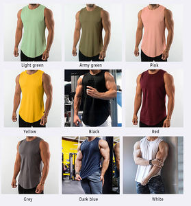 High Quality <b>Mens</b> Gym Vest <b>Top</b> <b>Mens</b> Gym <b>tank</b> <b>Top</b> Custom logo Muscle Fit Ribbed Vests Ribbed Vest <b>Men</b> - Product Image 5