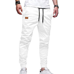 Pantalones de chándal de algodón 100% de nuevo estilo para hombre, pantalones de chándal informales de cintura media con cintura elástica ligera, logotipo al por mayor - Product Image 1