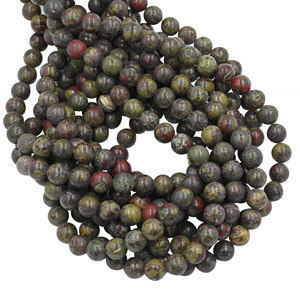Cuentas de Jaspe Sanguino Natural de 10 a 12 mm, Forma Redonda Lisa, Hilo de 15 Pulgadas para la Fabricación de Joyas - Product Image 2