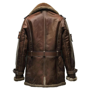 Chaqueta de Cuero PU Marrón Desgastado, Unisex, Personalizada, Única, Entallada, de Longitud Regular, con Cuello Alto, Forro de Poliéster, Cierre de Cremallera, para Invierno - Product Image 6