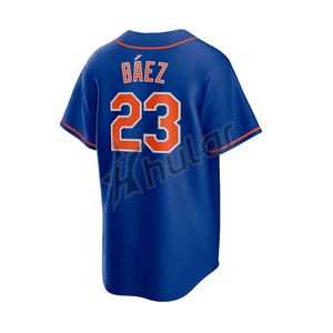 Sublimación de cuello en V, camiseta de uniforme de béisbol con botones para adultos en blanco, camiseta de béisbol de secado rápido - Product Image 4