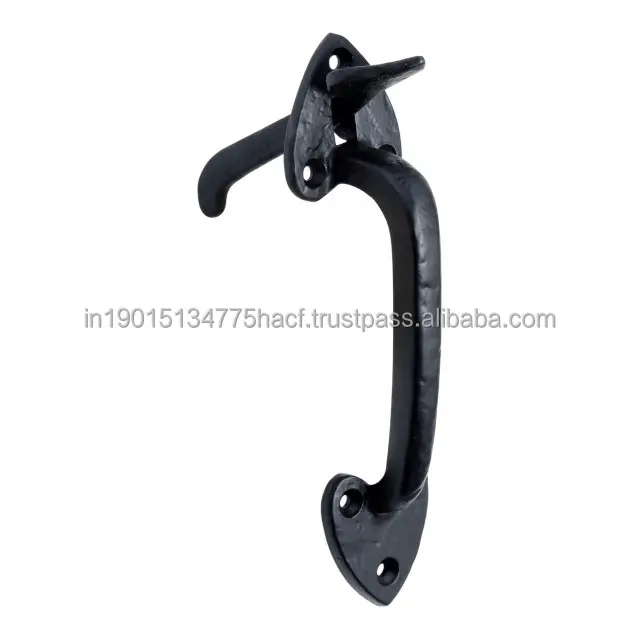 Decorative high Delta quality new designer door handle rustic hardware handmade Iron hand forged strong black iron door handles