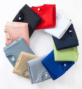 Sudadera de Cuello Redondo de Forro Polar Ligero de Manga Larga para Hombre, 100% Algodón, Transpirable, Color Sólido, Invierno 2023, Más Vendida y de Tendencia - Product Image 2