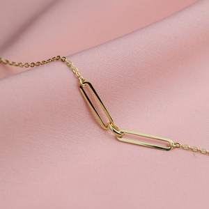 Double Paper Clip <b>Chain</b> <b>Bracelet</b> Rhodium/Gold Plated Elegant Turkish Handmade 925 Sterling <b>Silver</b> Gift Jewelry - Product Image 4