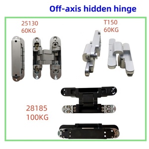 Charnière de panneau 3D invisible et réglable hors axe en alliage de zinc pour la décoration de lambris et les portes battantes en bois - Product Image 6