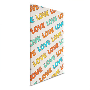 Made In Germany - Home Decor Canvas Picture Colorful Retro Picture Love - Wall Mural In Colorful And Cream-Camilla Frame - Product Image 6