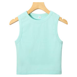 Venta al por mayor de camisetas sin mangas de algodón de punto de verano de talla grande informal OEM/ODM fábrica disponible - Product Image 4