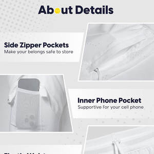 กางเกงขาสั้นสำหรับผู้ชายแห้งเร็วชุดออกกำลังกายระบายอากาศได้ดีมีกระเป๋าชุดกีฬาฤดูร้อน - Product Image 4