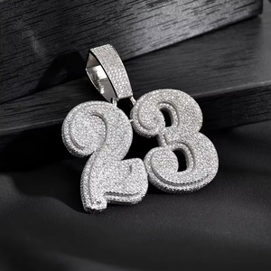 925 <b>Silver</b> Moissanite Star Letter HipHop Iced Custom <b>Initial</b> Unisex <b>Necklace</b> Luxury Bling Fashion Fine Jewelry Pendants Charms - Product Image 5