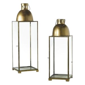 Nouveau Design élégant métal T lumière bougeoir lanterne cadre doré lumière de noël à la main bougie décoration lanterne - Product Image 1