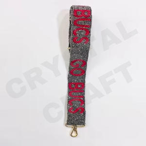 สายกระเป๋าลูกปัดสีขาวทองแบบสั่งทำสายกระเป๋าลูกปัดสำหรับห้อยกระเป๋า - Product Image 3