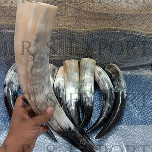 100% meilleure qualité cornes de boeuf sculptées Viking cornes à boire lampe au sel sans danger pour les aliments par fabricant indien très abordable - Product Image 1