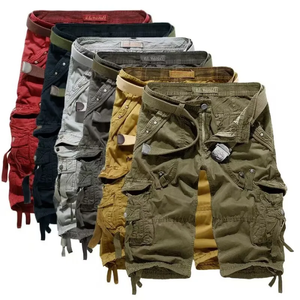 Pantalones recortados de verano para hombre, monos holgados, pantalones cortos Cargo, pantalones deportivos con logotipo estampado, pantalones cortos sólidos informales para exteriores - Product Image 1