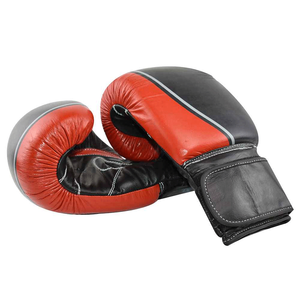 High Quality Leather Sports Boxing Gloves Breathable Lightweight <b>Hook</b> Loop Closure Outdoor Training Gloves for Competition - Product Image 3