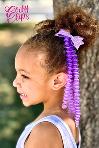 Clip per Capelli Coily con Glitter Luminosi al Buio in Materiale Sintetico per Extension - Product Image 2