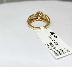 Bague de fiançailles solitaire en or jaune 14 carats avec diamant naturel VVS de 0,40 carat certifié IGI, nouvelle collection de luxe pour femmes, plaqué rhodium - Product Image 5