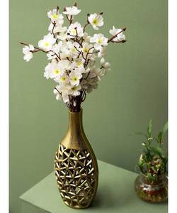 Vase à fleurs vintage classique, vase à fleurs en aluminium, lot de 3 pour la décoration de table, disponible en aluminium et en laiton - Product Image 4