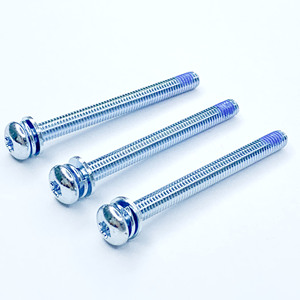 สกรูหัวกระทะแบบ6กลีบสำหรับสเตนเลสสตีล/คาร์บอน/ไนลอนขนาด M3-M8เมตริกพร้อมชุบนิกเกิลสไตล์เครื่องซักผ้าธรรมดาและสปริง - Product Image 1