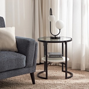 Table d'appoint moderne en verre de forme carrée avec base en métal, parfaite pour le salon, le café, le bureau et les espaces élégants de l'Inde - Product Image 4