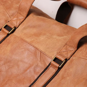2025 Custom Low MOQ Recycle Vegan <b>Leather</b> <b>Men</b> Duffel <b>Bag</b> for Women <b>Overnight</b> Travel - Product Image 2