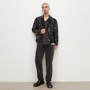 Veste en cuir pour homme, veste sur mesure, nouveau style avec col en laine, cuir en gros, vestes de baseball - Product Image 4