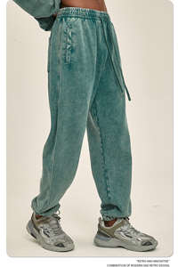 Pantalones Deportivos Unisex de Corte Holgado, Pantalones Jogger Anchos y Lavados, Ropa Casual Transpirable para Entrenamientos - Product Image 5