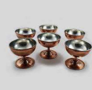 Cuenco de helado de cobre antiguo, el último cuenco de cobre, cuenco de yogur para helado, postre creativo de crema de alta comida - Product Image 5