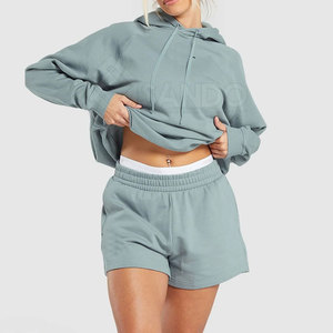 ชุดเสื้อฮู้ดแขนยาวสำหรับผู้หญิงชุดเสื้อฮู้ดแขนยาวทำจากผ้าฝ้าย - Product Image 2