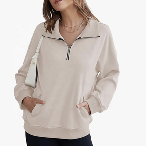 Women's Casual Stand Collar Fleece Breathable Full <b>Zip</b> Cropped Sleeveless Turtleneck Shirts & Tops with <b>Short</b> Hood - Product Image 3