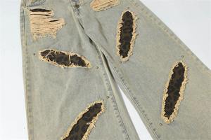 Pantalones Vaqueros Rectos Estilo Rick para Hombre, Nuevos del 2026, Lavado Intenso, Rotos, Cintura Media Oscura, Pierna Ancha, Pantalones de Verano - Product Image 4