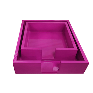 Bandeja de servicio hecho a mano natural colorida de lujo de nuevo diseño para decoración del hogar hecha en Vietnam con precio comparativo - Product Image 4