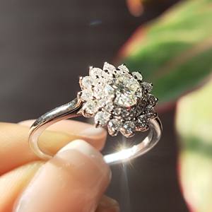 Anillo de diamante de corte redondo de alta calidad de oro de 14K, anillo de compromiso de boda CVD para unisex con certificado IGI, anillos finos - Product Image 3