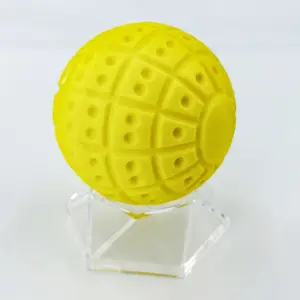 Wholesale 9 Inch Yellow PU Dimpled Pitching Machine Practice Baseball Balls