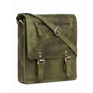 Unisex Distressed Leather Vintage Style Laptop Briefcase Rustic Office Shoulder <b>Bag</b> with Softback <b>Work</b> Gift <b>for</b> <b>Men</b> and Women - Product Image 1