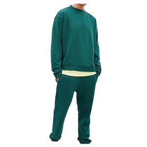 NOUVEAU Wholesale Heavyweight Fleece Sweatsuit Crewneck Oversized Sweatshirt and Sweatpants Set Jogger Crewneck Sweatsuit for Men - Product Image 3