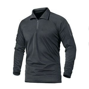 2023 New Design Men's Long Sleeve Shirts Custom <b>Logo</b> Solid 220 Grams Polyester/Cotton Knitted Anti-shrink Breathable OEM Service - Product Image 5