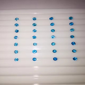 พลอยธรรมชาติเกรด AAA สีนีออนสวยสวยเป็นประกายพิเศษสีนีออนสีฟ้าสดใสได้รับการรับรอง IGI ความร้อนทะเลสีฟ้า - Product Image 5