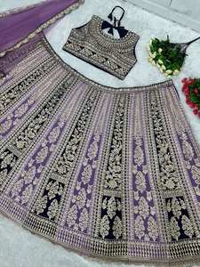 Juego de Lehenga Choli nupcial de trabajo de secuencia de bordado pesado con estilo tradicional Dupatta - Product Image 6