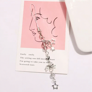 Gantungan kunci berongga Pentagram Y2k, Gantungan Kunci Lampu bintang tahan air, ringan, gantungan kunci pesona lucu, aksesoris Lanyard gantung mobil - Product Image 5