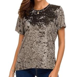 OEM Wholesale <b>Men's</b> Velvet Velour O-Neck Long Sleeve T-<b>Shirt</b> Regular Hem Vintage Oversize Customize Logo Breathable Eco-Friendly - Product Image 1