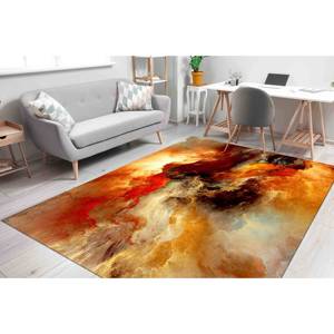 Tapis nuage abstrait : Couleurs d'automne, Décoration moderne style ferme, Tapis en chenille - Product Image 1