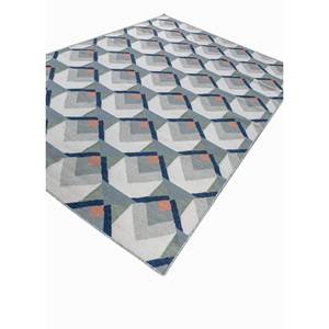 Tapis en laine tissée à plat motif damier ivoire, faits main, géométriques, en soie de bambou, pour la maison, rectangulaires 9x12, pour salon ou chambre - Product Image 2