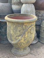 VIETNAM GÉANT FAIT À LA MAIN ANCIENNE ROUILLE ATLANTIS POTS DE JARDIN PLANTEURS VASES EN CÉRAMIQUE POTERIE EXTRA LARGE POUR L'EXTÉRIEUR