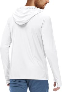 2025 UPF 50+ Unisex <b>Long</b> <b>Sleeve</b> UV Sun Protection Hoodie Fishing Shirts Outdoor Hiking Running <b>Swimming</b> Rash 100% Polyester - Product Image 3