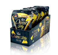 Bonbons gélifiés fantaisie au goût de fromage en forme de cube doré de qualité supérieure, 50g en sachet