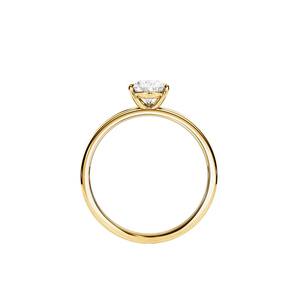 IGI Certified Pear Cut Lab Grown Diamond Solitaire Engagement <b>Ring</b> 9K Yellow / White And Rose Gold Minimalist Wedding <b>Ring</b> - Product Image 5