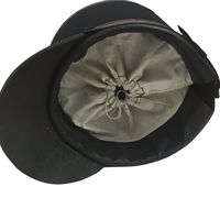 Casque Shako napoléonien français couleur noire Shako chapeau en cuir de laine noire haut reconstitution chapeau Shako